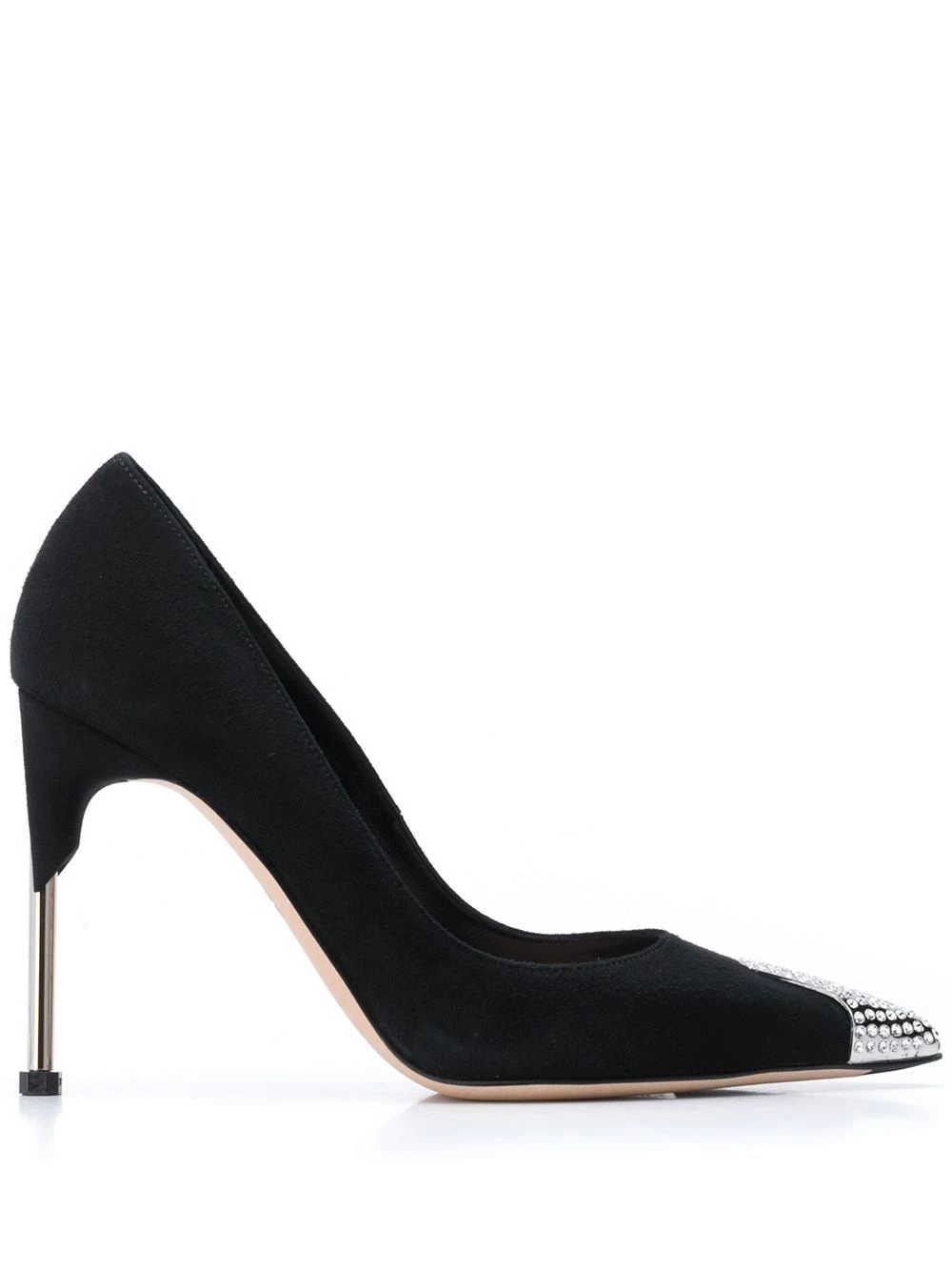 Alexander McQueen 100mm crystal embellished pumps 1 Alexander McQueen 100mm crystal-embellished pumps