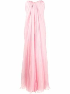 Alexander McQueen pleated strapless dress