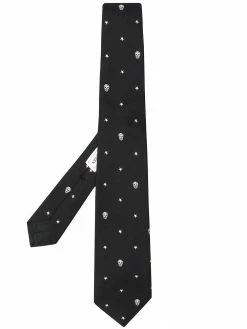 Alexander McQueen skull and star print tie