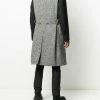Alexander McQueen contrast-sleeve single-breasted coat
