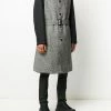 Alexander McQueen contrast-sleeve single-breasted coat