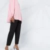 Alexander McQueen draped-sleeve collarless blouse