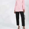 Alexander McQueen draped-sleeve collarless blouse