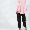 Alexander McQueen draped-sleeve collarless blouse