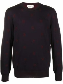 Alexander McQueen skull patterned jumper