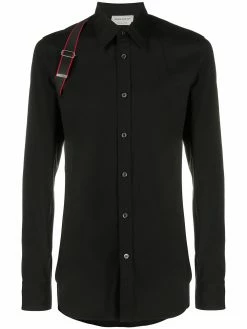 Alexander McQueen logo brace detail shirt