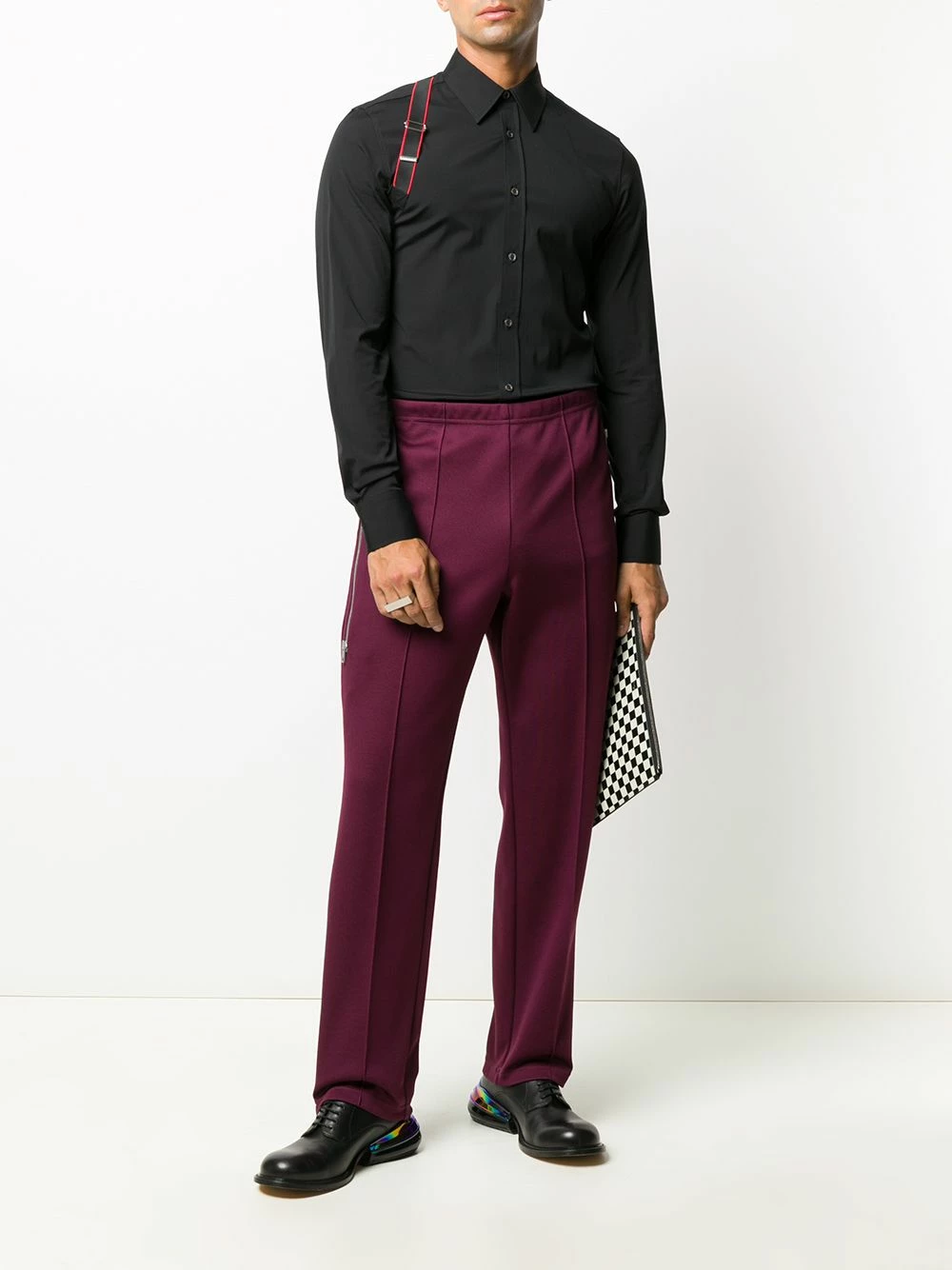 Alexander McQueen Logo brace detail shirt 2 Alexander McQueen logo brace detail shirt