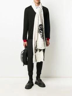 Alexander McQueen skull knitted scarf