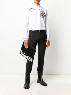 Alexander McQueen logo-print document holder