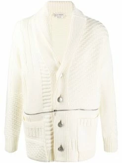 Alexander McQueen panelled zipped cardigan