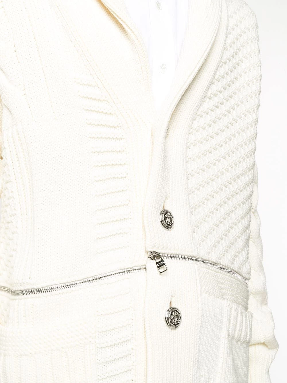 Alexander McQueen Panelled zipped cardigan 5 Alexander McQueen panelled zipped cardigan