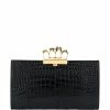Alexander McQueen Four Ring embossed clutch bag