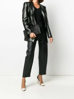 Alexander McQueen Four Ring embossed clutch bag