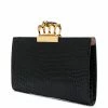 Alexander McQueen Four Ring embossed clutch bag