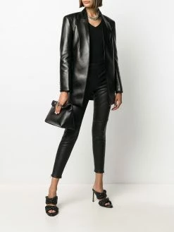 Alexander McQueen skinny lambskin trousers