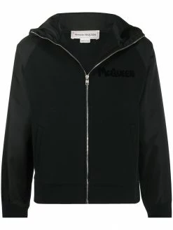 Alexander McQueen logo-print hooded jacket