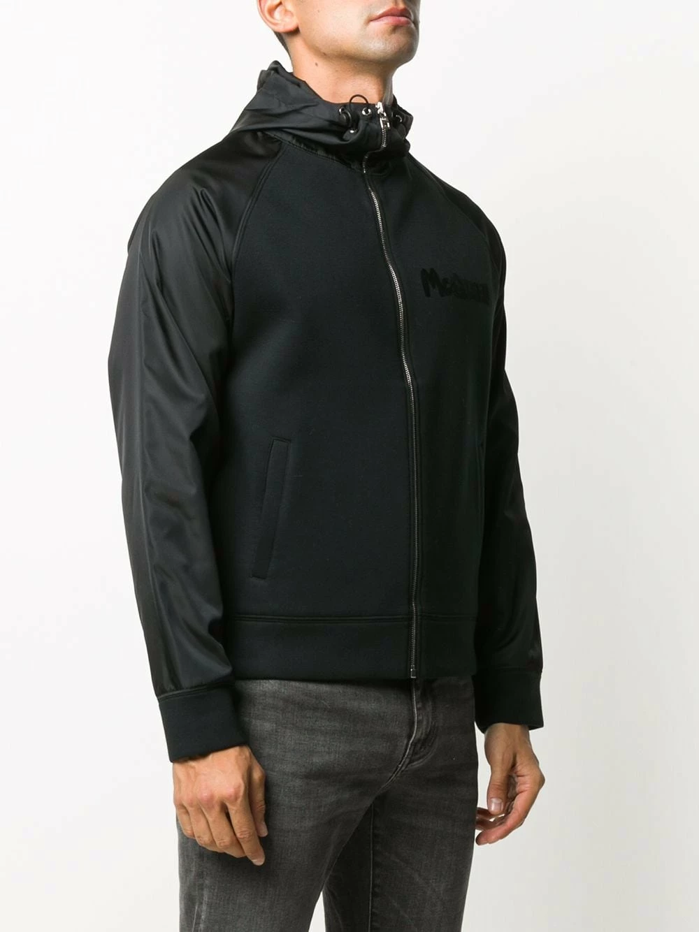 Alexander McQueen Logo print hooded jacket 3 Alexander McQueen logo-print hooded jacket