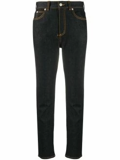 Alexander McQueen High-rise cropped denim jeans