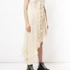 Alexander McQueen silk ruffle asymmetric dress