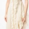 Alexander McQueen silk ruffle asymmetric dress
