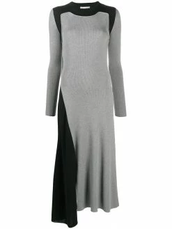 Alexander McQueen colour-block ribbed-knit dress