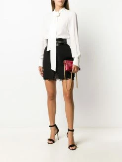 Alexander McQueen silk pussy-bow long-sleeve shirt