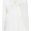 Alexander McQueen silk pussy-bow long-sleeve shirt