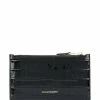 Alexander McQueen flat zip crocodile-effect wallet
