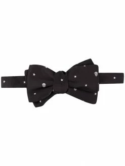 Alexander McQueen skull-print clip-on bow tie