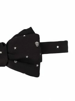 Alexander McQueen skull-print clip-on bow tie