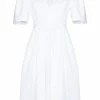 Alexander McQueen V-neck cotton midi dress