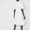 Alexander McQueen V-neck cotton midi dress