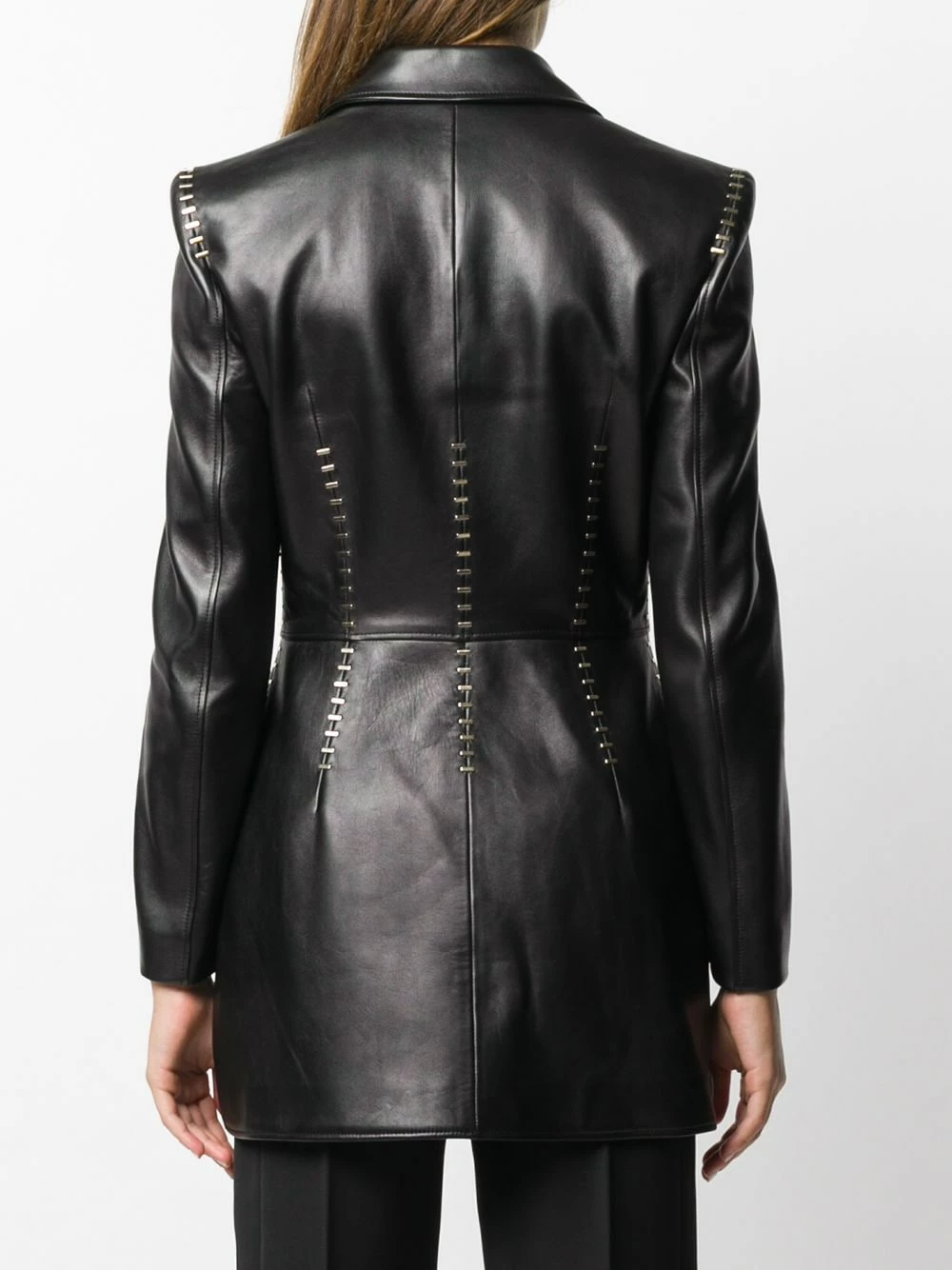 Alexander McQueen Stapled leather blazer 4 Alexander McQueen Stapled leather blazer