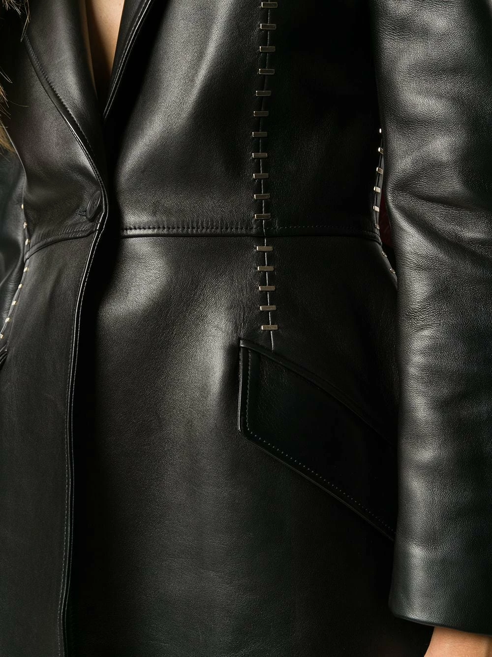 Alexander McQueen Stapled leather blazer 5 Alexander McQueen Stapled leather blazer