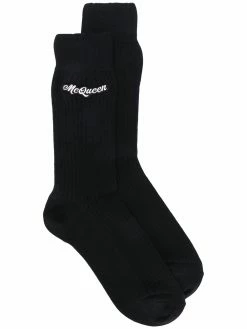Alexander McQueen embroidered signature socks