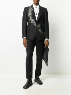 Alexander McQueen printed single-breasted blazer