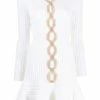 Alexander McQueen mesh-chain embellished knitted dress