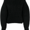 Alexander McQueen cropped cable knit jumper