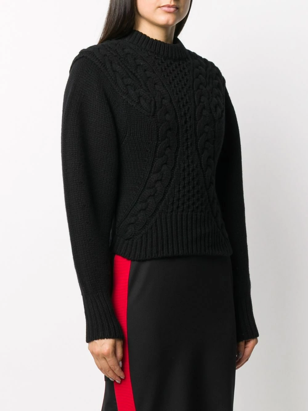 Alexander McQueen Cropped cable knit jumper 3 Alexander McQueen cropped cable knit jumper