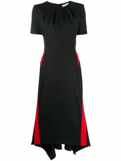 Alexander McQueen contrasting stripe short-sleeved dress