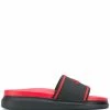 Alexander McQueen debossed logo slides