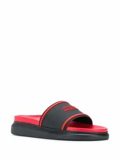 Alexander McQueen debossed logo slides