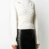 Alexander McQueen cut-out cable knit jumper