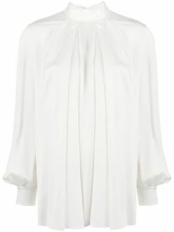 Alexander McQueen pleated silk blouse
