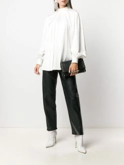 Alexander McQueen pleated silk blouse