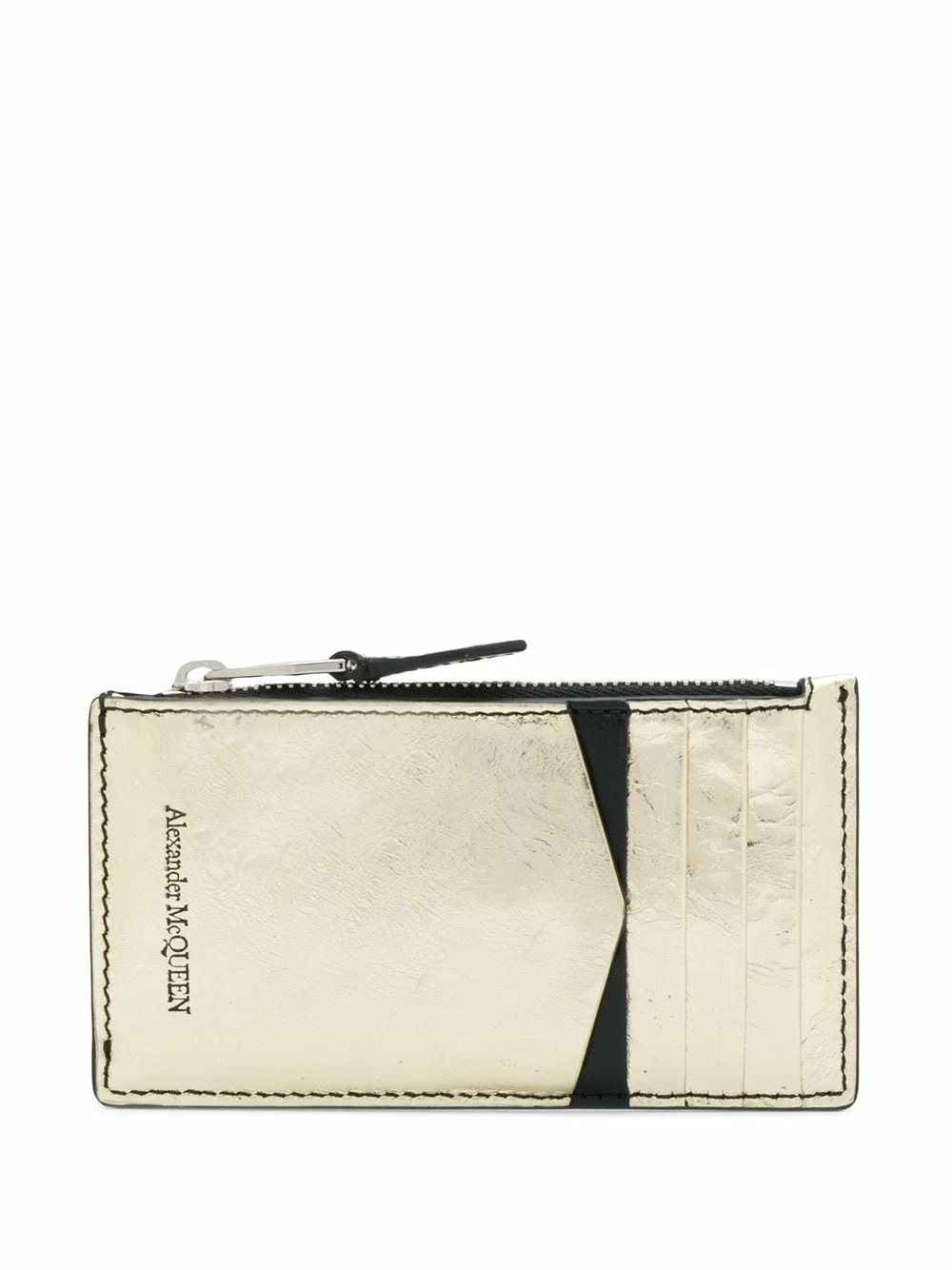 Alexander McQueen Metallic Skull zipped wallet 2 Alexander McQueen metallic Skull zipped wallet