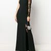 Alexander McQueen single lace sleeve evening dress