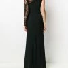 Alexander McQueen single lace sleeve evening dress