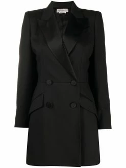 Alexander McQueen double-breasted tailored cape coat