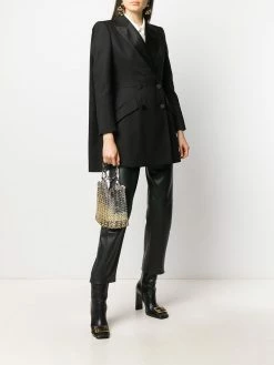 Alexander McQueen double-breasted tailored cape coat